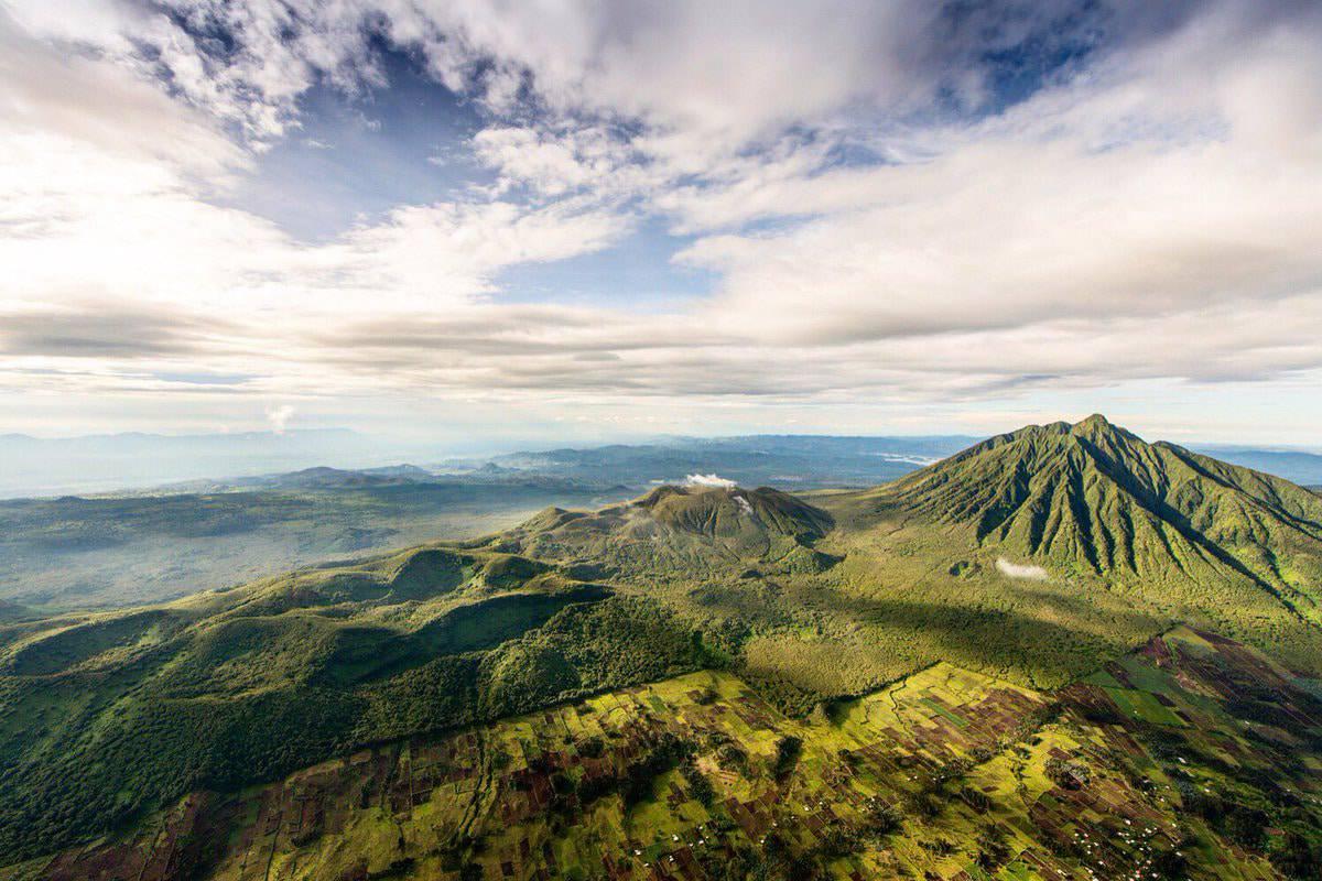 The lakes and hills of western Rwanda near Rubavu